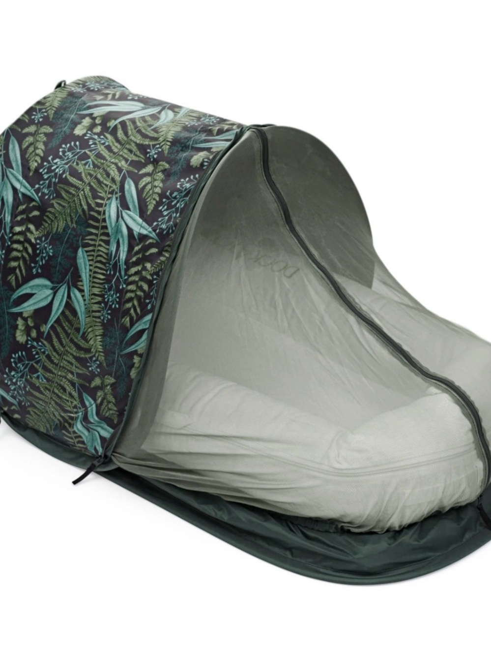 Kids Travel Pop-Up Mosquito Net with Green Leaf Print